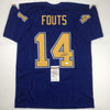 Autographed/Signed Dan Fouts San Diego Royal Blue Football Jersey JSA COA