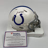 Autographed/Signed Jonathan Taylor Indianapolis Colts Football Mini Football Helmet Fanatics COA