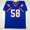 Autographed/Signed Carl Banks New York Blue Football Jersey JSA COA