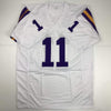 Autographed/Signed Joe Kapp Minnesota White Football Jersey JSA COA