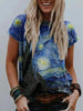 Women's Loose And Casual Fashion Fresh Print T-shirt by My Store