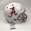 Autographed/Signed Nick Saban Alabama Crimson Tide White Full Size FS F/S Replica College Football Helmet JSA COA