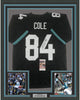 Framed Autographed/Signed Keelan Cole 35x39 Jacksonville Black Football Jersey JSA COA
