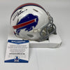 Autographed/Signed Josh Allen Buffalo Bills Mini Football Helmet Beckett BAS COA