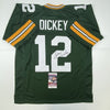 Autographed/Signed Lynn Dickey Green Bay Green Football Jersey JSA COA