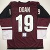 Autographed/Signed Shane Doan Arizona Maroon Hockey Jersey Beckett BAS COA