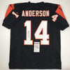 Autographed/Signed Ken Anderson Cincinnati Black Football Jersey JSA COA