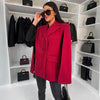 Women’s Solid Color Shawl Coat – Loose Wrap Outerwear by FitiqueFit