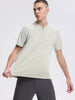 Men's Quarter Zip Short Sleeve Active T-Shirt by Simply Love