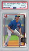 Graded 2015 Bowman Prospects Kris Bryant #BP100 Rookie RC Baseball Card PSA 10 Gem Mint