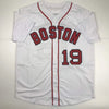 Autographed/Signed Fred Lynn Boston White Baseball Jersey JSA COA by Hall of Fame Sports Memorabilia