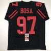 Autographed/Signed Nick Bosa San Francisco Black Football Jersey JSA COA
