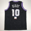 Autographed/Signed Mike Bibby Sacramento Black Basketball Jersey PSA/DNA COA