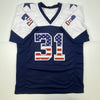 Autographed/Signed Trevon Diggs America's Team Dallas Blue Football Jersey JSA COA