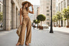 Women's Sleeveless Vest & Drawstring High-Waist Wide-Leg Pants Set by FitiqueFit