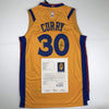 Autographed/Signed Stephen Steph Curry Golden State Chinese Heritage Yellow Basketball Jersey JSA COA/LOA