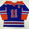 Autographed/Signed Mark Messier Edmonton Blue Hockey Jersey JSA COA by Hall of Fame Sports Memorabilia