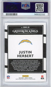 Graded 2020 Panini Donruss Justin Herbert #RGKJH Rookie Gridiron Kings RC Football Card PSA 10 Gem Mint