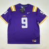 Autographed/Signed Joe Burrow LSU Tigers Purple Authentic Nike Game Football Jersey Fanatics COA