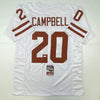 Autographed/Signed Earl Campbell Texas White College Football Jersey JSA COA by Hall of Fame Sports Memorabilia