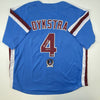 Autographed/Signed Lenny Dykstra Nails Philadelphia Blue Retro Baseball Jersey JSA COA