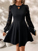 Luxury Black Long Sleeve Mini Dress Sophisticated & Timeless Dress by Stevvex