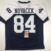 Autographed/Signed Jay Novacek Dallas Thanksgiving Day Football Jersey JSA COA