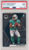 Graded 2020 Panini Mosaic Tua Tagovailoa #203 Rookie RC Football Card PSA 9 Mint