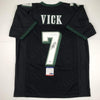 Autographed/Signed Michael Mike Vick Philadelphia Black Football Jersey PSA/DNA COA