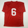 Autographed/Signed Devonta Smith Alabama Red College Football Jersey Beckett BAS COA
