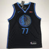 Autographed/Signed Luka Doncic Dallas Black Basketball Jersey Beckett BAS COA