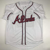 Autographed/Signed John Smoltz Atlanta White Baseball Jersey JSA COA