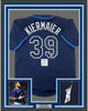 Framed Autographed/Signed Kevin Kiermaier 35x39 Tampa Bay Dark Blue Baseball Jersey PSA/DNA COA