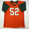Autographed/Signed Ray Lewis Miami Orange College Football Jersey JSA COA