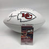 Autographed/Signed Tyreek Hill Kansas City Chiefs Full Size FS White Panel Logo Football JSA COA