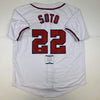 Autographed/Signed Juan Soto Washington White Baseball Jersey Beckett BAS COA