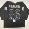 Autographed/Signed Nikita Kucherov Tampa Bay Black Hockey Jersey PSA/DNA COA
