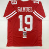 Autographed/Signed Deebo Samuel San Francisco Red Football Jersey JSA COA by Hall of Fame Sports Memorabilia