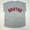 Autographed/Signed Kevin Youkilis Boston Grey Baseball Jersey JSA COA
