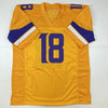 Autographed/Signed Justin Jefferson Minnesota Yellow Football Jersey JSA COA