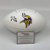 Autographed/Signed Justin Jefferson Minnesota Vikings Full Size F/S White Panel Logo Football Fanatics COA