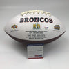 Autographed/Signed Peyton Manning Denver Broncos FS White Panel Logo Football PSA/DNA COA