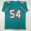 Autographed/Signed Zach Thomas Miami Teal Football Jersey JSA COA