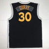 Autographed/Signed Stephen Steph Curry Golden State Black Basketball Jersey Beckett BAS COA