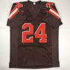 Autographed/Signed Nick Chubb Cleveland Football Brown Jersey JSA COA