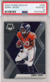 Graded 2020 Panini Mosaic Jerry Jeudy #206 Rookie RC Football Card PSA 10 Gem Mint