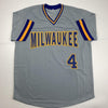 Autographed/Signed Paul Molitor Milwaukee Grey Baseball Jersey JSA COA