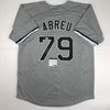 Autographed/Signed Jose Abreu Chicago Sox Grey Baseball Jersey PSA/DNA COA