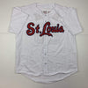 Autographed/Signed Mark McGwire St. Louis White Baseball Jersey JSA COA
