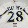 Autographed/Signed Prince Fielder Milwaukee White Baseball Jersey PSA/DNA COA